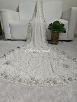 White Designer Georgette Saree