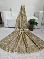 Gold Dual Toned Banarasi Tissue Designer Saree